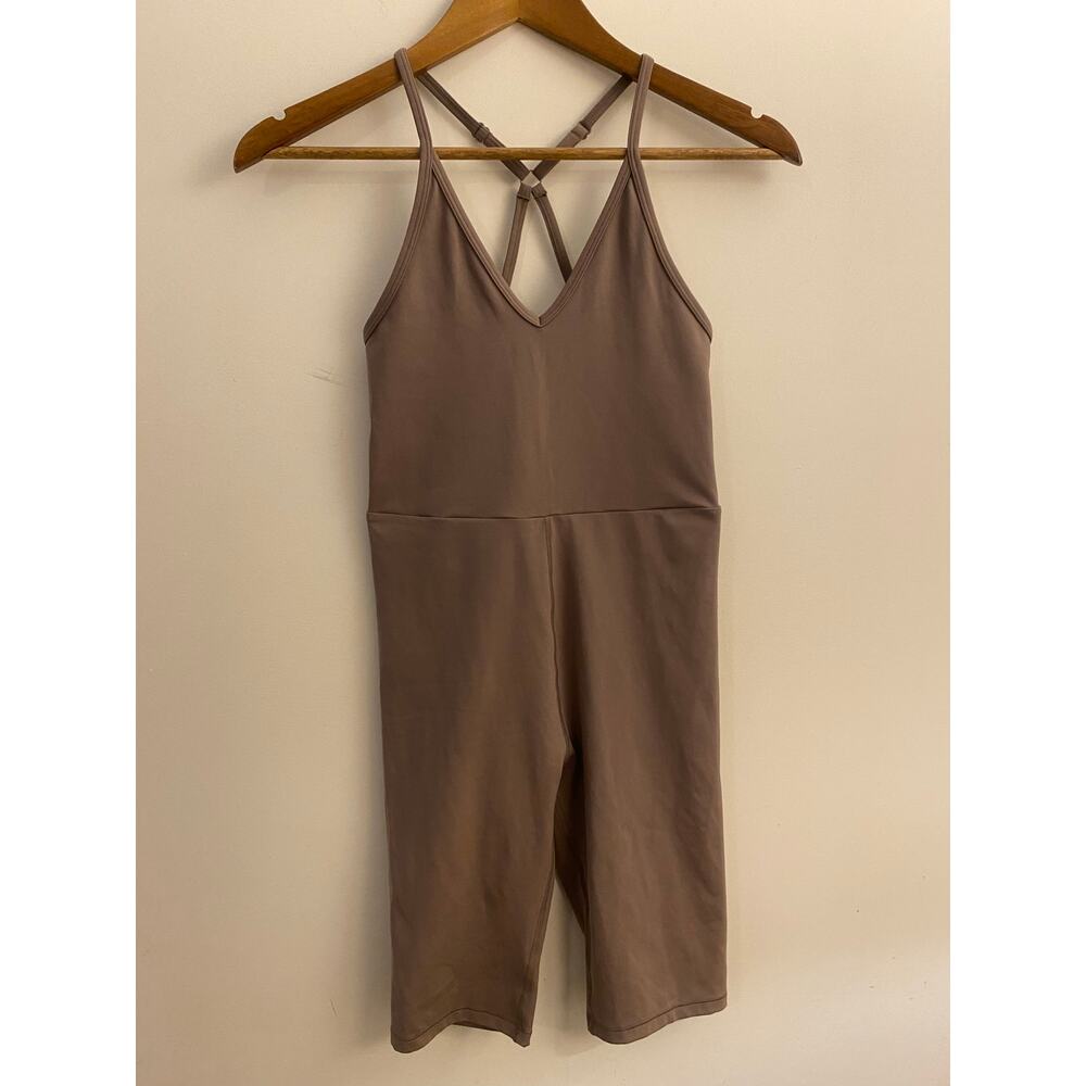 Varley Mauve Taupe Strappy Jumpsuit Romper jumpsuit